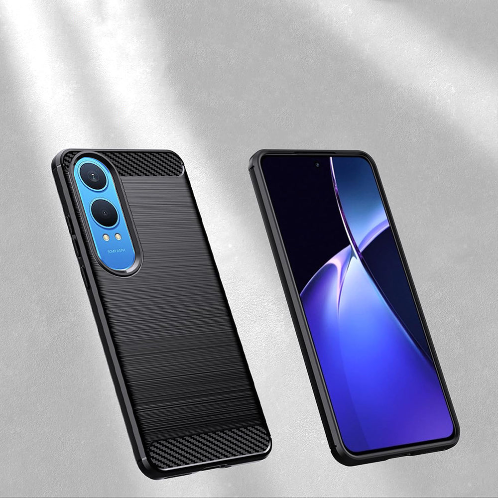 Custodia per OnePlus Nord CE4 Lite, Techsuit, Carbonio, Nera