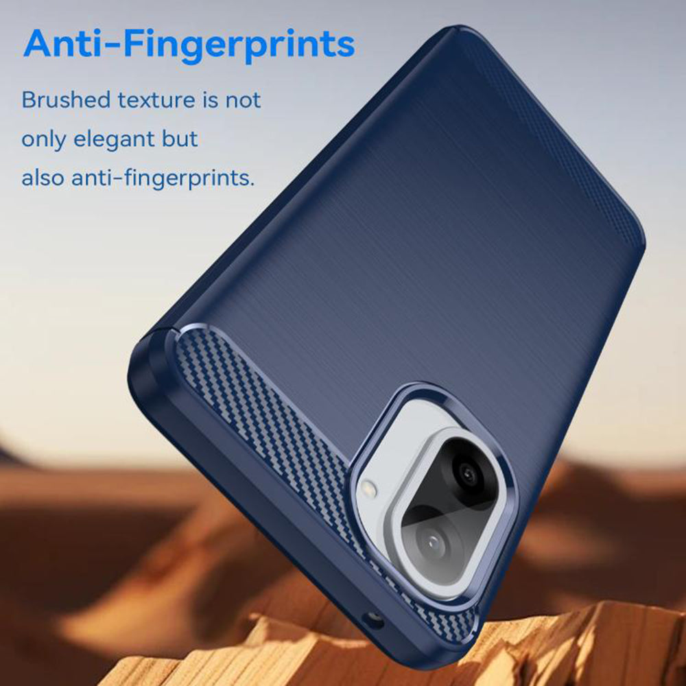 Hülle für OnePlus Nord CE5, Techsuit, Carbon, Blau