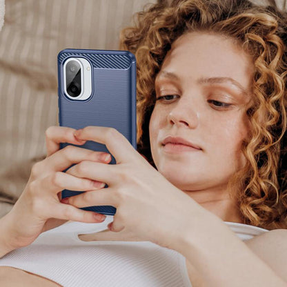 Hülle für OnePlus Nord CE5, Techsuit, Carbon, Blau