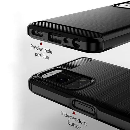 Custodia per OnePlus Nord N200 5G / Oppo A74 5G / A54 5G, Techsuit, Carbonio, Nera