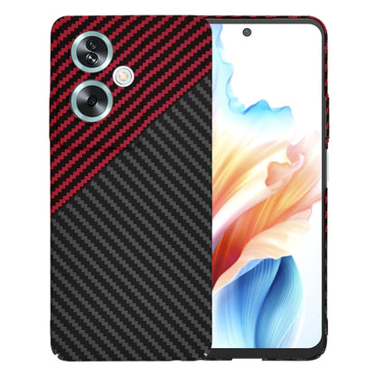 Custodia per OnePlus Nord N30 SE / Oppo A79, Techsuit, Carbonite FiberShell, Nero Rosso