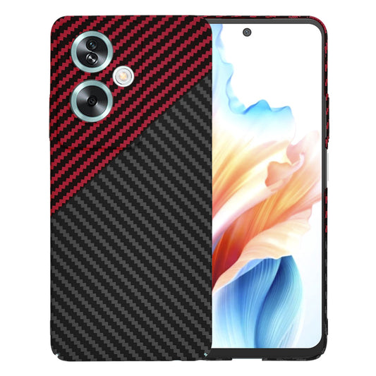 Custodia per OnePlus Nord N30 SE / Oppo A79, Techsuit, Carbonite FiberShell, Nero Rosso