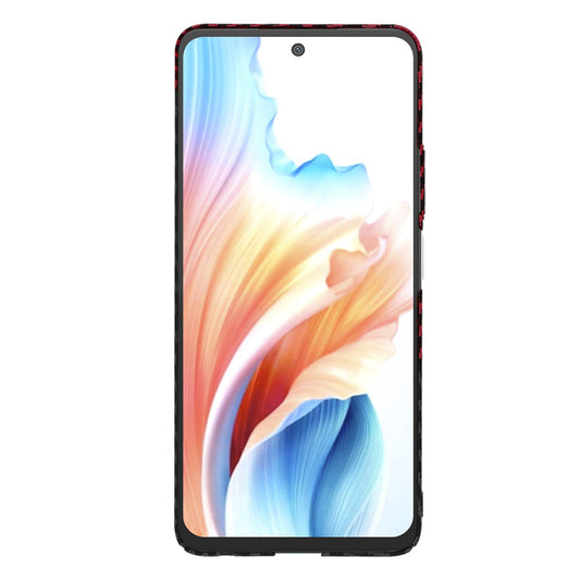 Custodia per OnePlus Nord N30 SE / Oppo A79, Techsuit, Carbonite FiberShell, Nero Rosso