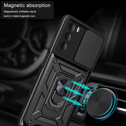 Custodia per Oppo A16s / A54s / A16, Techsuit, CamShield, Nera