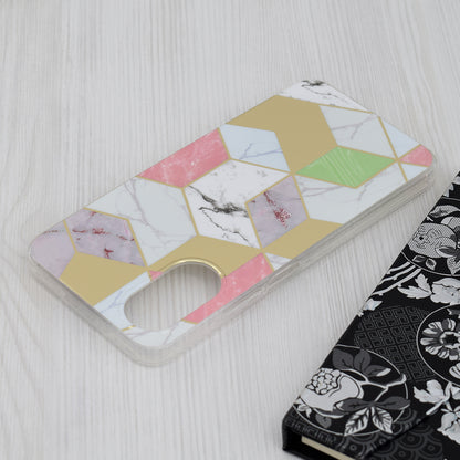 Custodia per Oppo A17, Techsuit, Marble, Viola