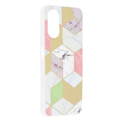 Custodia per Oppo A17, Techsuit, Marble, Viola