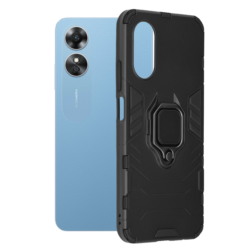 Hülle für Oppo A17, Techsuit, Shield, Schwarz