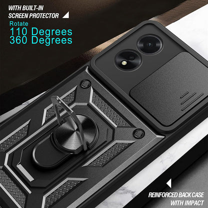 Custodia per Oppo A18 / A38, Techsuit, CamShield, Nera