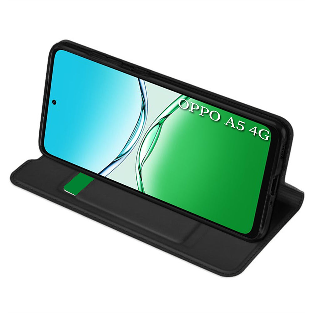 Custodia per Oppo A5 4G / A5 5G, Techsuit, Magskin Book, Nera