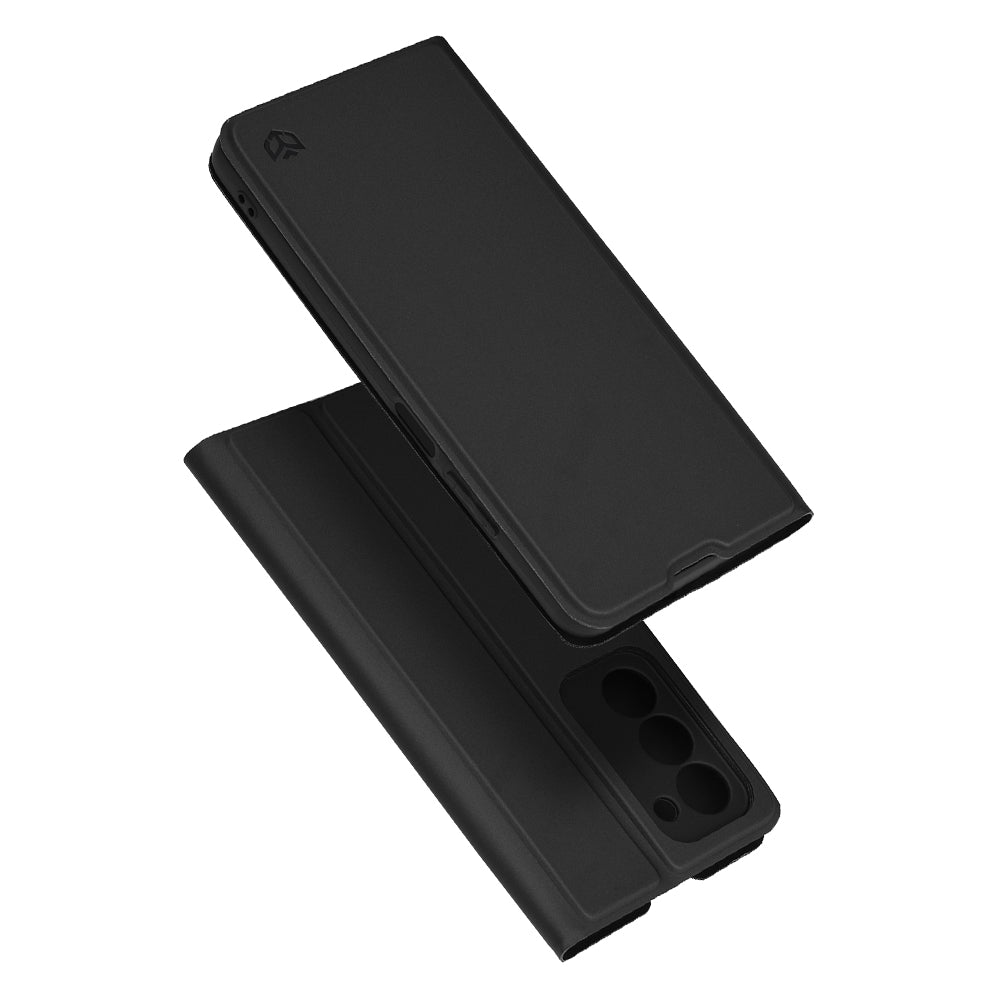 Custodia per Oppo A5 4G / A5 5G, Techsuit, Magskin Book, Nera