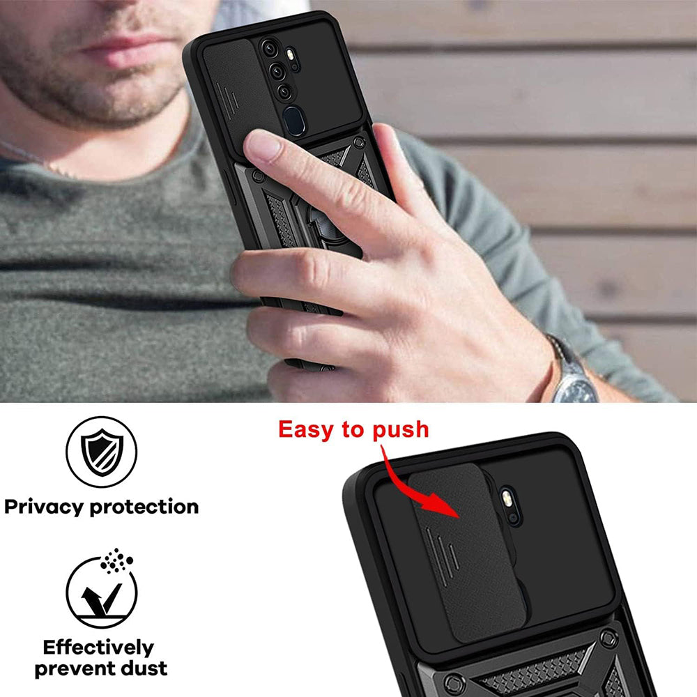 Coque pour Oppo A5 4G, Techsuit, CamShield, Noire