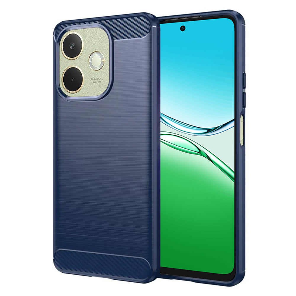 Coque pour Oppo A5 Pro 4G / A5 Pro, Techsuit, Carbone, Bleue