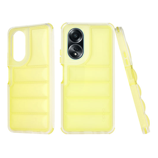Custodia per Oppo A58 4G, Techsuit, Wave Shield, Gialla