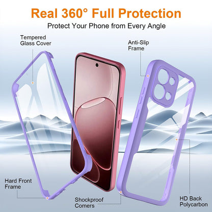 Custodia per Oppo A6 Pro 5G / A6 Pro 4G, Techsuit, ColorVerse 360, Viola