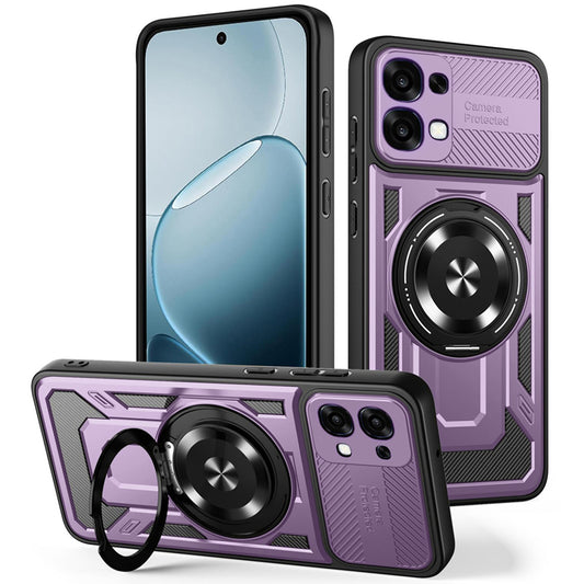 Custodia per Oppo A6 Pro 5G / A6 Pro 4G, Techsuit, RuggedCam, Viola