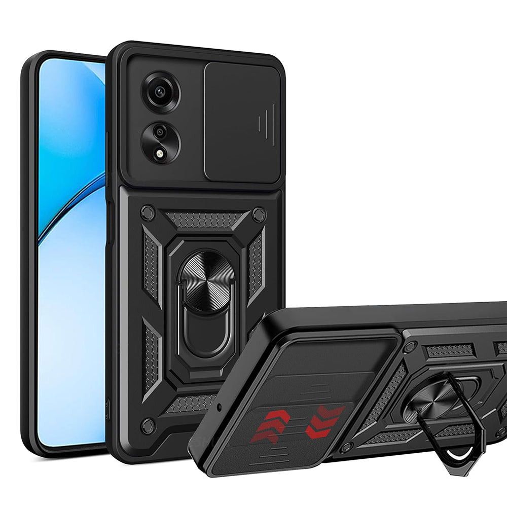 Custodia per Oppo A60, Techsuit, CamShield, Nera