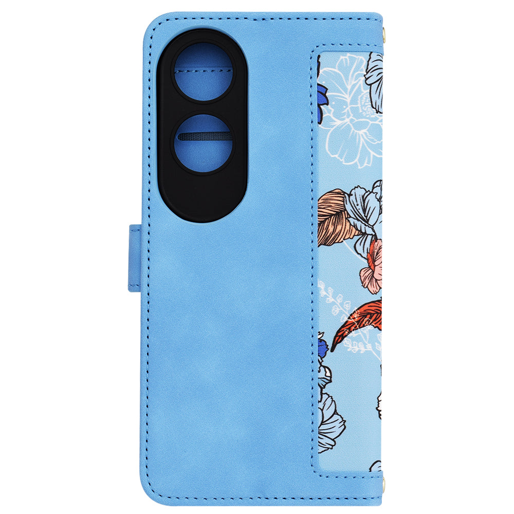 Custodia per Oppo A60, Techsuit, FlipCraft, Blu