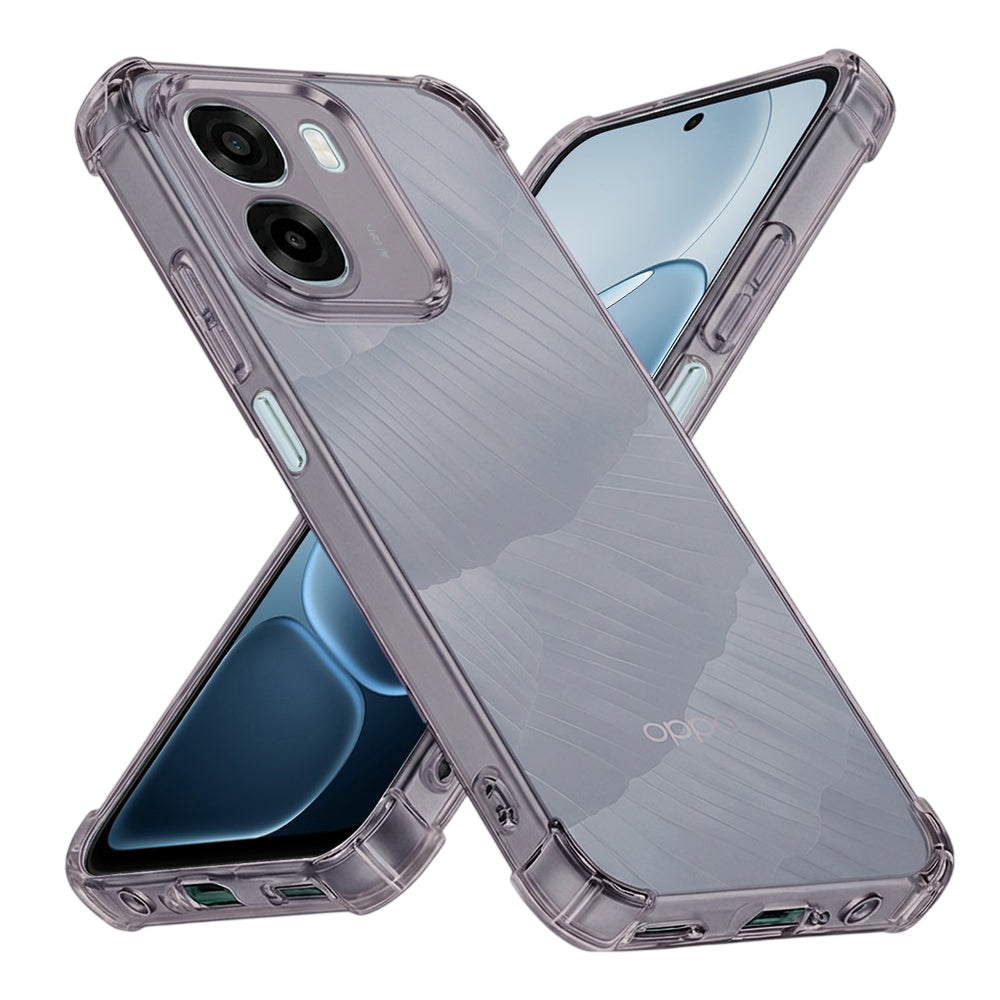Hülle für Oppo A6k 4G / A6x 4G / A6x, Techsuit, stoßfest transparent, rauchfarben