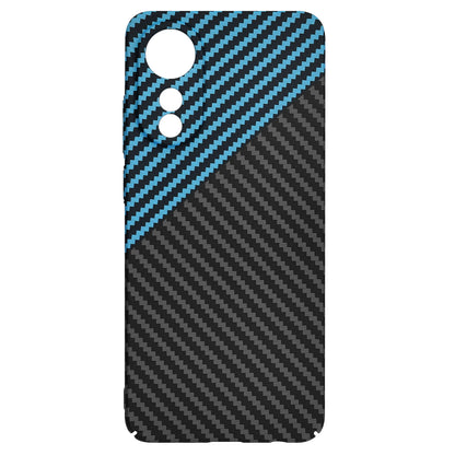 Custodia per Oppo A78 4G, Techsuit, Carbonite FiberShell, Nero Blu