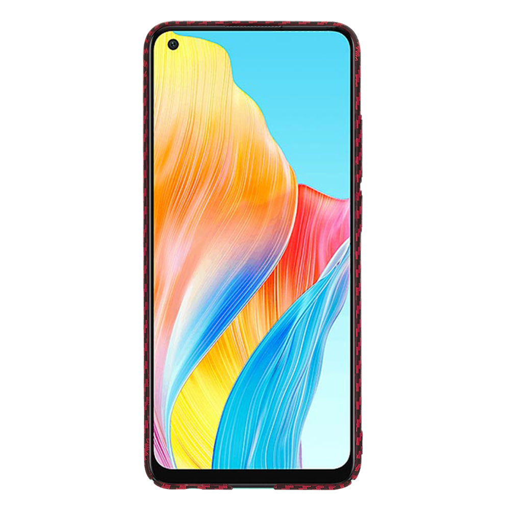 Custodia per Oppo A78 4G, Techsuit, Carbonite FiberShell, Rossa