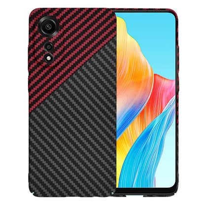 Custodia per Oppo A78 4G, Techsuit, Carbonite FiberShell, Nero Rosso