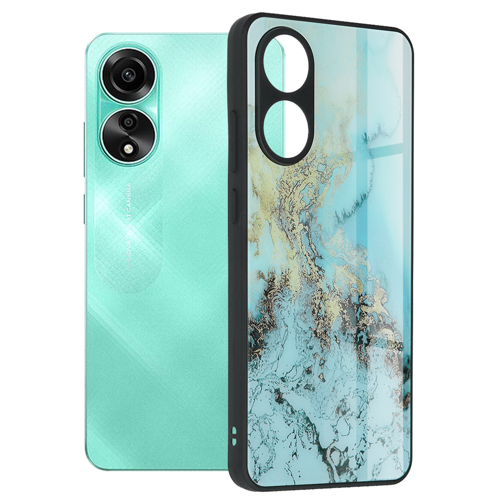 Coque pour Oppo A78 4G, Techsuit, Glaze, Bleu