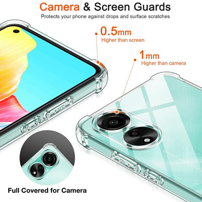 Coque pour Oppo A78 4G, Techsuit, Antichoc Claire, Transparente