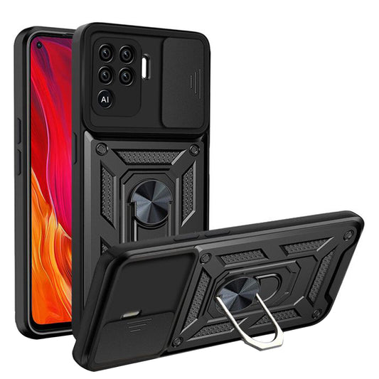 Coque pour Oppo A94 / Reno5 Lite, Techsuit, CamShield, Noire