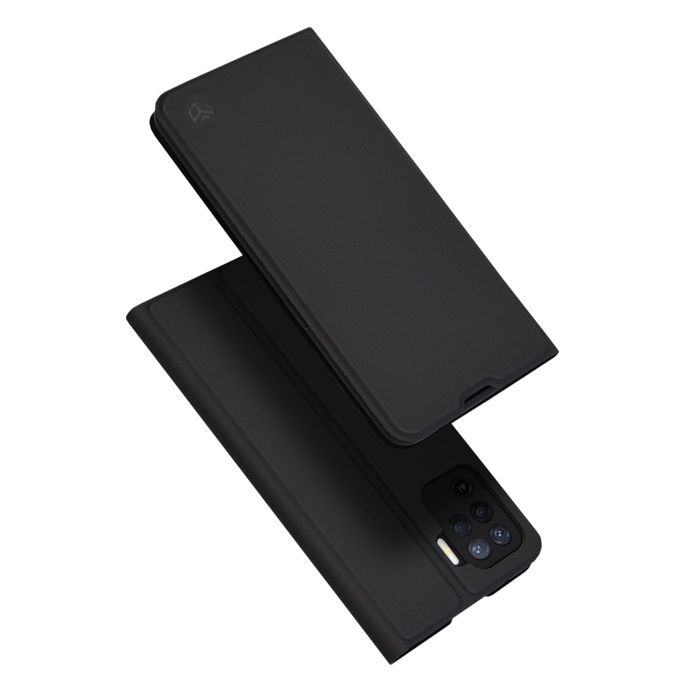 Custodia per Oppo A94 / Reno5 Lite, Techsuit, Magskin Book, Nera