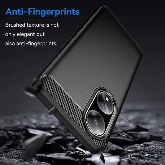Coque pour Oppo A98, Techsuit, Carbone, Noire