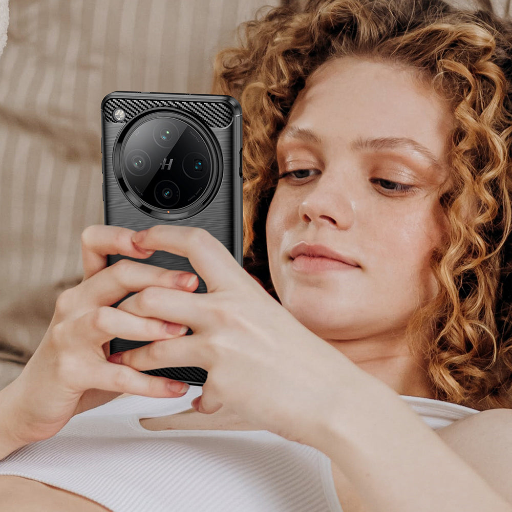 Custodia per Oppo Find X8 Pro, Techsuit, Carbonio, Nera