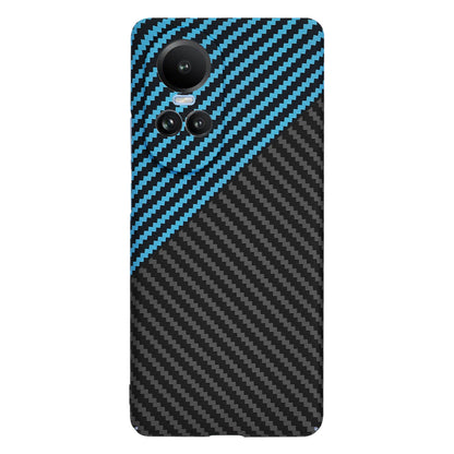 Custodia per Oppo Reno10 / Reno10 Pro, Techsuit, Carbonite FiberShell, Nero Bleu