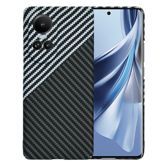 Coque pour Oppo Reno10 / Reno10 Pro, Techsuit, Carbonite FiberShell, Noir Gris