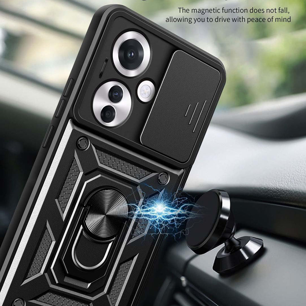 Hülle für Oppo Reno11 F, Techsuit, CamShield, Schwarz