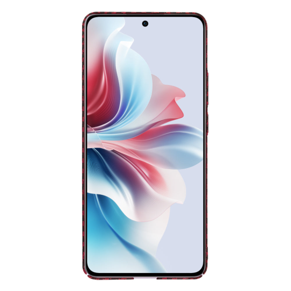 Coque pour Oppo Reno11 F, Techsuit, Carbonite FiberShell, Rouge