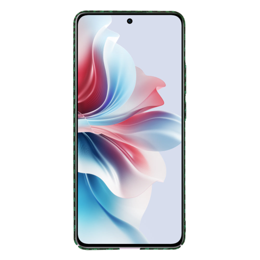 Custodia per Oppo Reno11 F, Techsuit, Carbonite FiberShell, Verde