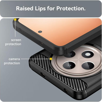 Custodia per Oppo Reno12 FS 5G / Reno12 FS 4G / Reno12 F 4G / Reno12 F, Techsuit, Carbonio, Nera