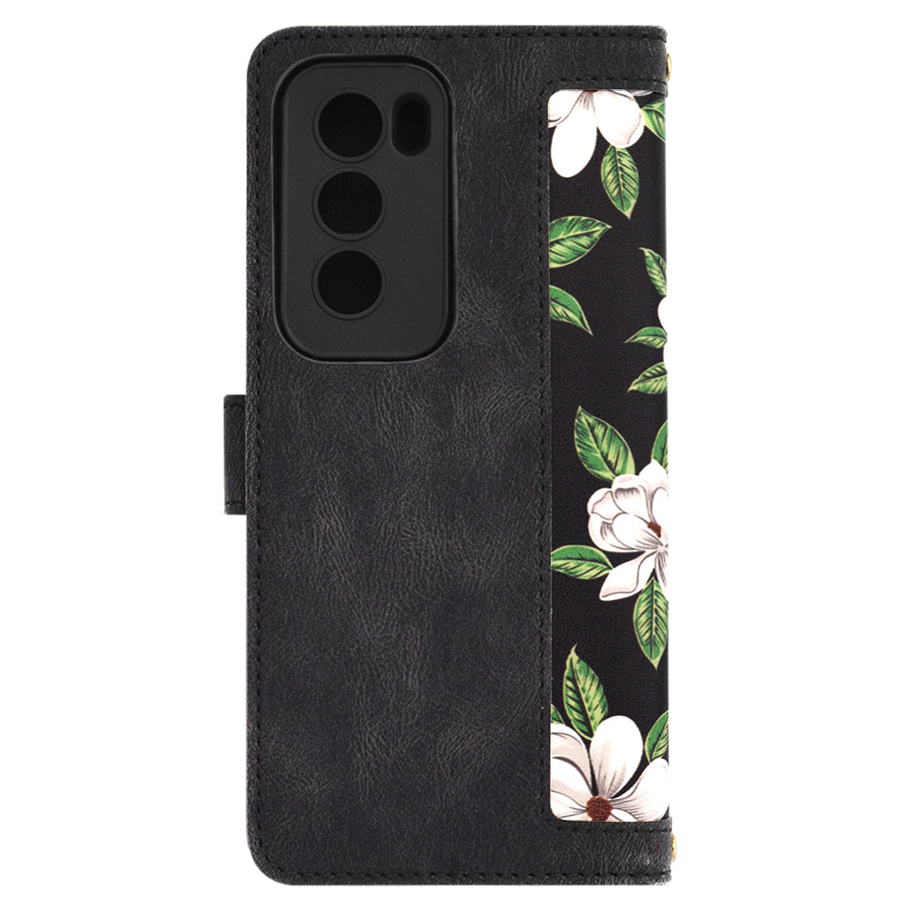 Hülle für Oppo Reno12 Pro, Techsuit, FlipCraft, Schwarz