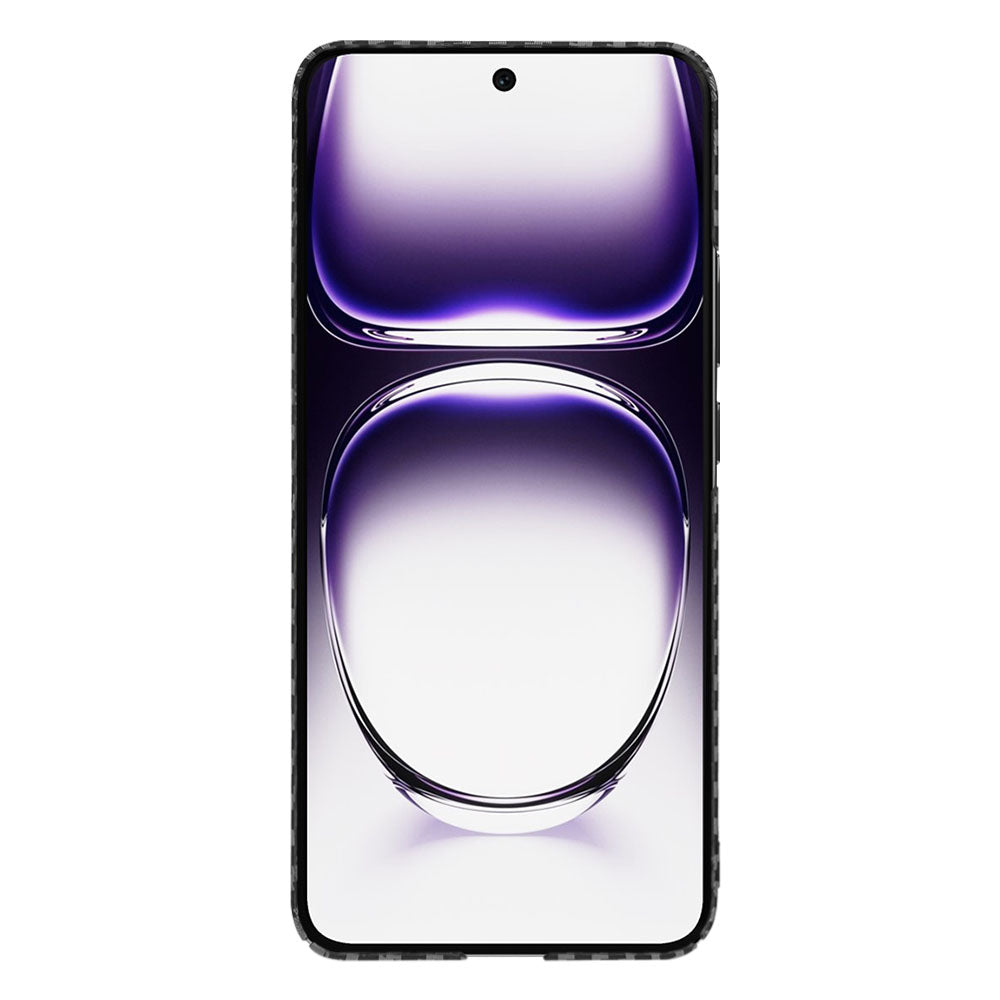 Custodia per Oppo Reno12, Techsuit, Carbonite FiberShell, Nera