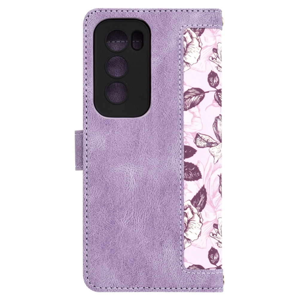 Custodia per Oppo Reno12, Techsuit, FlipCraft, Viola