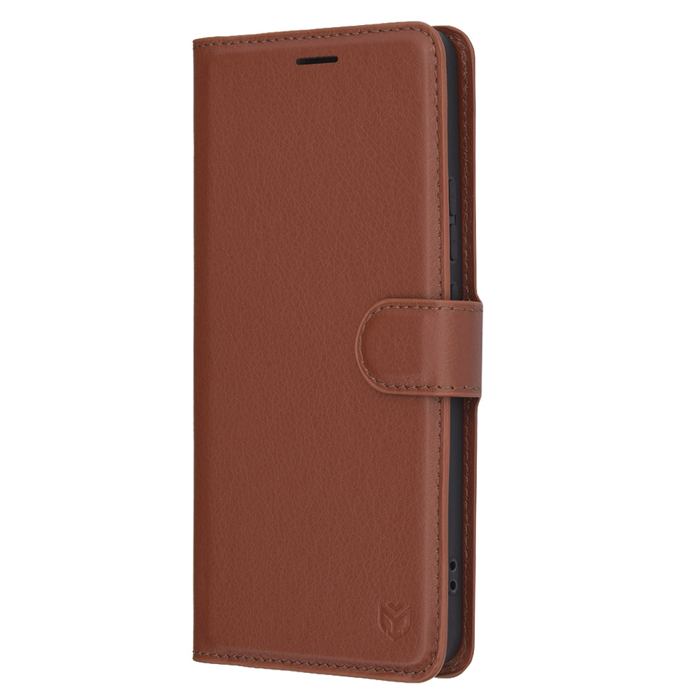 Custodia per Oppo Reno13 FS 5G / Reno13 F 4G / Reno13 F, Techsuit, Leather Folio, Marrone