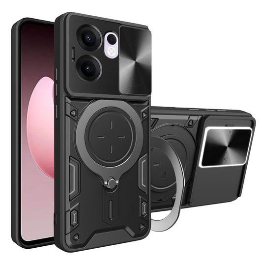 Coque pour Oppo Reno13 FS 5G / Reno13 F 4G / Reno13 F, Techsuit, CamGuard Pro, Noire