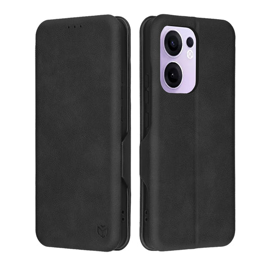 Coque pour Oppo Reno13 FS 5G / Reno13 F 4G / Reno13 F, Techsuit, Safe Wallet Plus, Noire