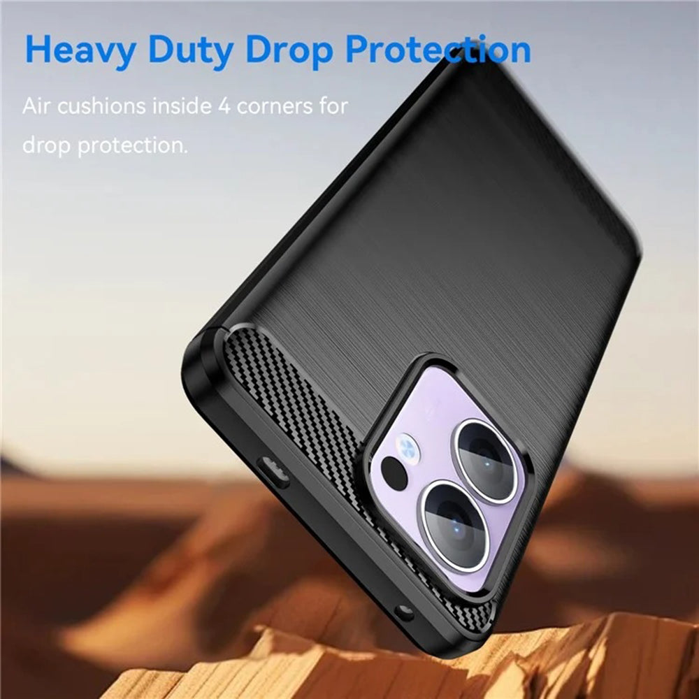 Coque pour Oppo Reno13 Pro, Techsuit, Carbone, Noire