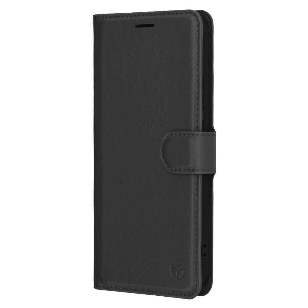 Custodia per Oppo Reno13, Techsuit, Leather Folio, Nera