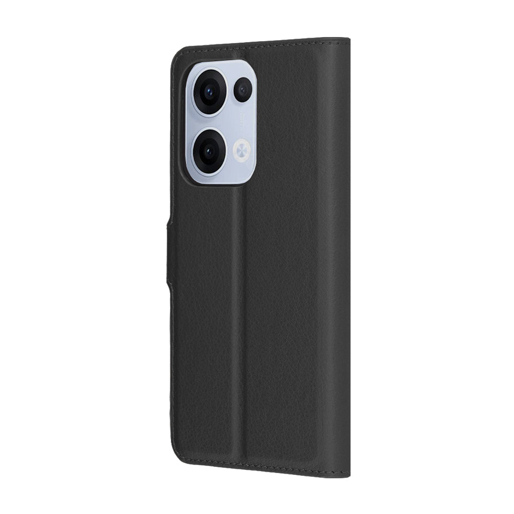 Custodia per Oppo Reno13, Techsuit, Leather Folio, Nera