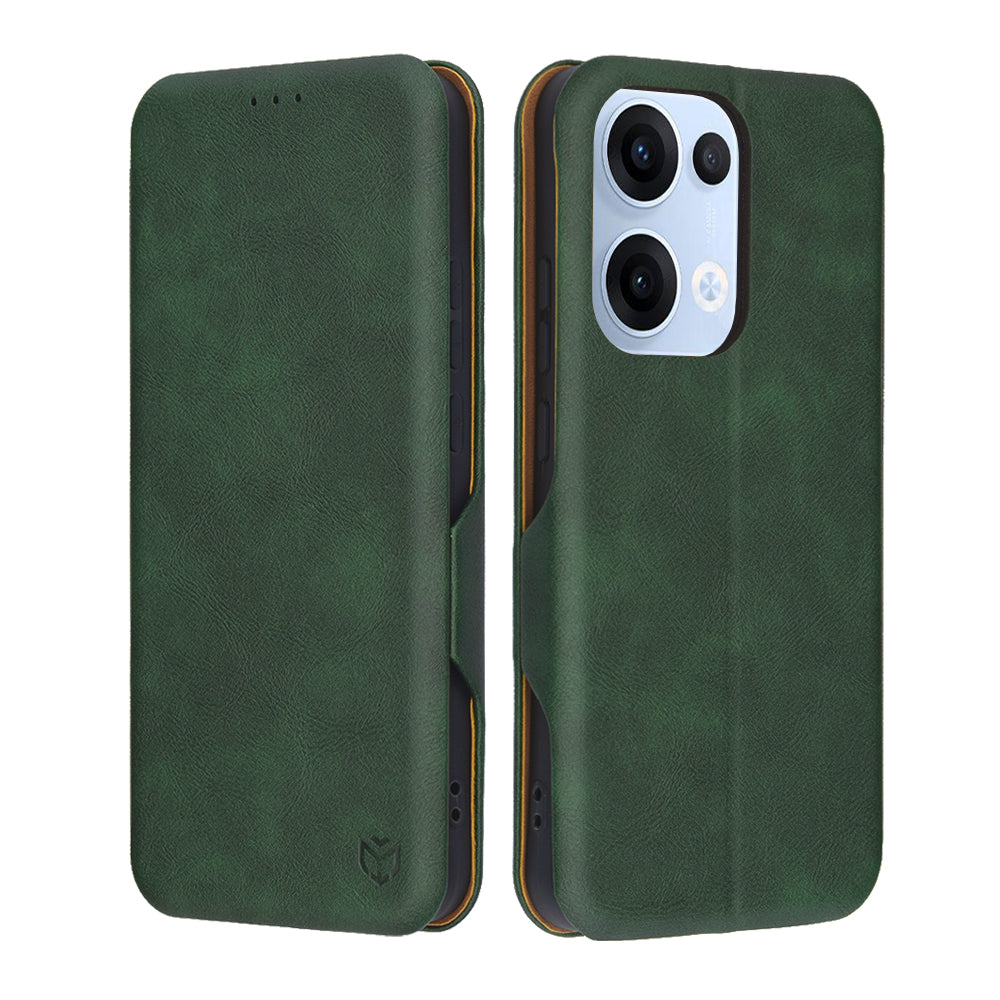 Coque pour Oppo Reno13, Techsuit, Safe Wallet Plus, Vert