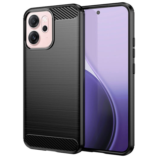 Coque pour Oppo Reno14 F, Techsuit, Carbone, Noire