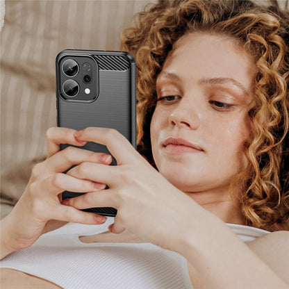 Custodia per Oppo Reno14 F, Techsuit, Carbonio, Nera