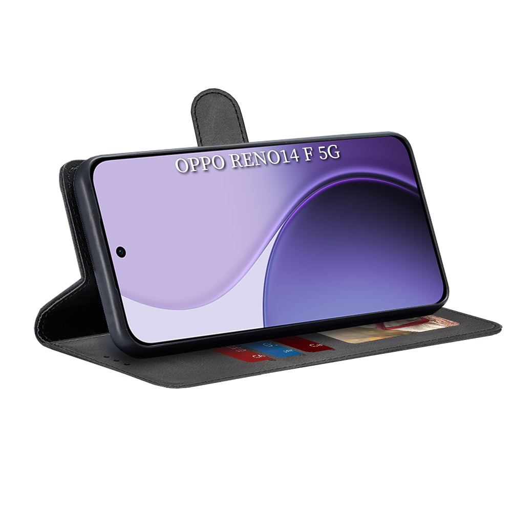 Custodia per Oppo Reno14 FS 5G / Reno14 F, Techsuit, Diary Book, Nera